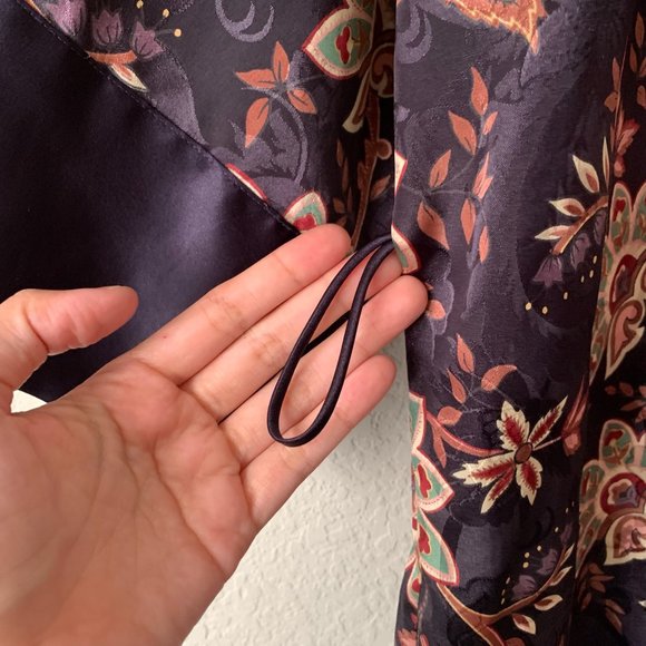 Rare Vintage VICTORIA'S SECRET Gold Label Satin Floral Kimono Robe - Picture 6 of 9